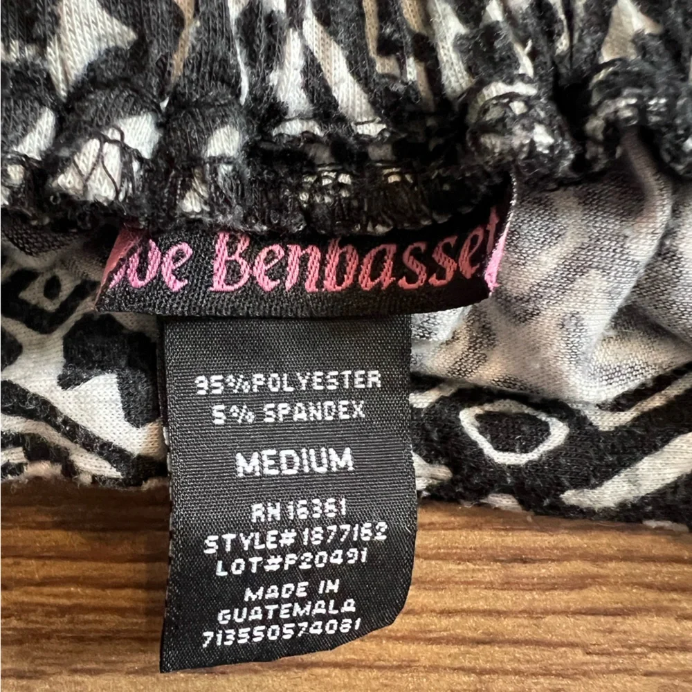 Joe Benbasset Black and White Diamond Pattern A-Line Skirt - Picture 2 of 6